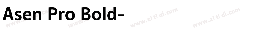Asen Pro Bold字体转换